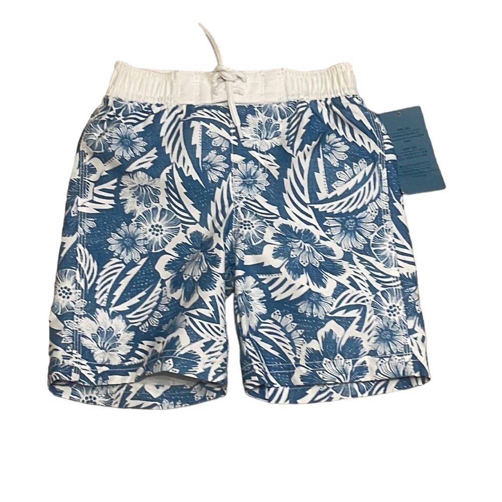 Old Navy Hibiscus Print Swim Shorts Trunks NEW Size 3T
